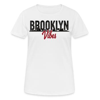 Pont Brooklyn Vibes, New York, New York - T-shirt respirant Femme - blanc - Devant - AI Model Female 172 dark (172cm)