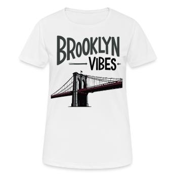Pont Brooklyn Vibes, New York, New York - T-shirt respirant Femme - blanc - Devant - AI Model Female 172 dark (172cm)