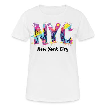 New York – Horizon de New York New York - T-shirt respirant Femme - blanc - Devant - AI Model Female 172 dark (172cm)