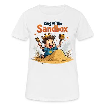 Roi du bac à sable - Motif drôle d’enfants - T-shirt respirant Femme - blanc - Devant - AI Model Female 172 dark (172cm)