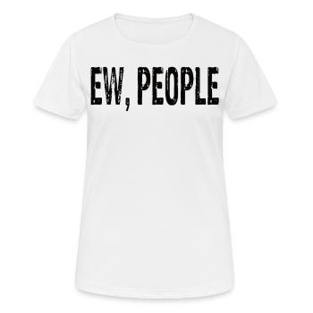 Ew People - Frauen T-Shirt atmungsaktiv - Weiß - Vorne - AI Model Female 172 dark (172cm)