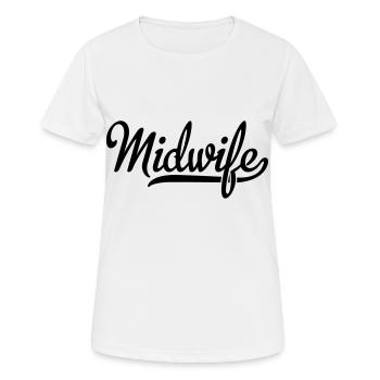 Sage-femme - T-shirt respirant Femme - blanc - Devant - AI Model Female 172 dark (172cm)