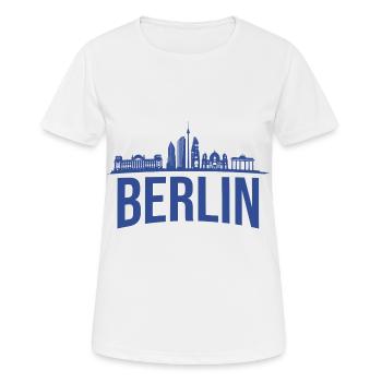 Berlin Skyline - T-shirt respirant Femme - blanc - Devant - AI Model Female 172 dark (172cm)