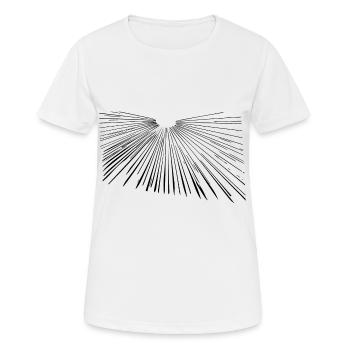 Vintage Linien in den Horizont - Frauen T-Shirt atmungsaktiv - Weiß - Vorne - AI Model Female 172 dark (172cm)