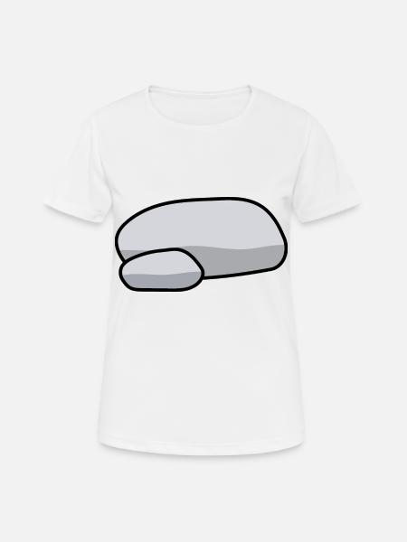 Steine - Frauen T-Shirt atmungsaktiv - Weiß