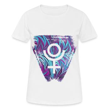 pluton e 74 - T-shirt respirant Femme - blanc - Devant - AI Model Female 172 dark (172cm)