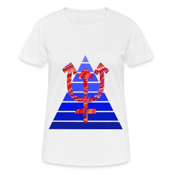 neptun 110 a - Frauen T-Shirt atmungsaktiv - Weiß - Vorne - AI Model Female 172 dark (172cm)