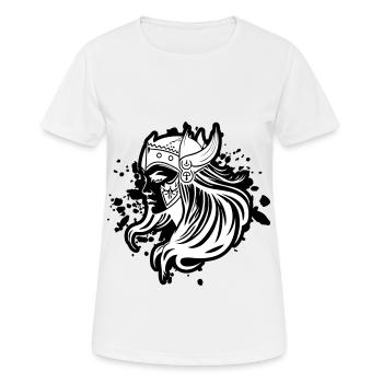 Wikinger Frau Kriegerin Viking - Frauen T-Shirt atmungsaktiv - Weiß - Vorne - AI Model Female 172 dark (172cm)