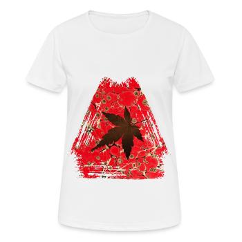 Autumn Leaf E 245 - Women's Breathable T-Shirt - white - Front - AI Model Female 172 dark (172cm)