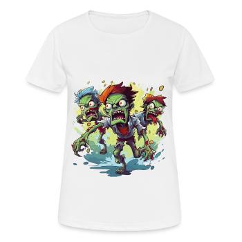 Zombie Apocalypse Halloween Zombie Hunter Undead - Women's Breathable T-Shirt - white - Front - AI Model Female 172 dark (172cm)