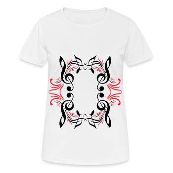 Partitions musicales - T-shirt respirant Femme - blanc - Devant - AI Model Female 172 dark (172cm)