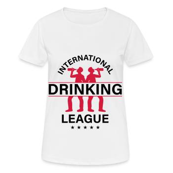 Dicton international sur la consommation d’alcool - T-shirt respirant Femme - blanc - Devant - AI Model Female 172 dark (172cm)