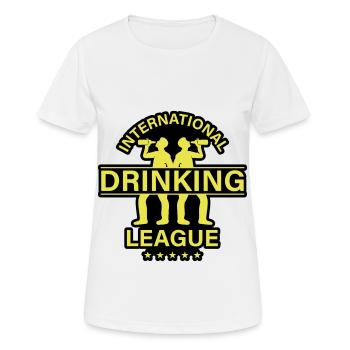 Dicton international sur la consommation d’alcool - T-shirt respirant Femme - blanc - Devant - AI Model Female 172 dark (172cm)