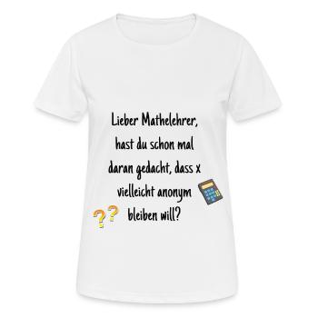 Mathelehrer Spruch Rechnen Mathe Geschenk - Frauen T-Shirt atmungsaktiv - Weiß - Vorne - AI Model Female 172 dark (172cm)