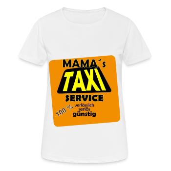 Mama Taxi immer bereit - Frauen T-Shirt atmungsaktiv - Weiß - Vorne - AI Model Female 172 dark (172cm)
