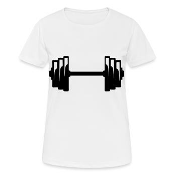 Hantel Krafttraining Bodybuilding Gewicht 0 - Frauen T-Shirt atmungsaktiv - Weiß - Vorne - AI Model Female 172 dark (172cm)