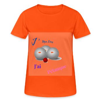 J Men Crazy, I Have Petanque - Women's Breathable T-Shirt - neon orange - Front - AI Model Female 172 dark (172cm)