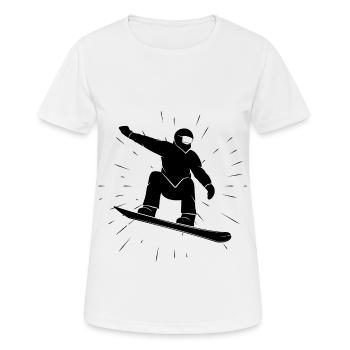 Snowboard - Freestyle Winter Boarder Holiday Trend - T-shirt respirant Femme - blanc - Devant - AI Model Female 172 dark (172cm)