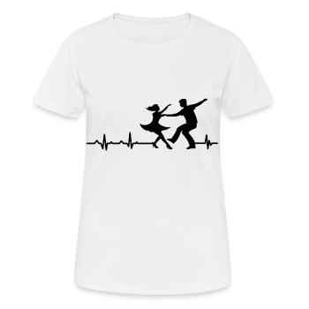 Heartbeat Dance Couple - Women's Breathable T-Shirt - white - Front - AI Model Female 172 dark (172cm)