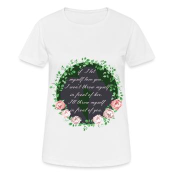Rose Hathaway Zitat, Vampire Academy Richelle Mead - Frauen T-Shirt atmungsaktiv - Weiß - Vorne - AI Model Female 172 dark (172cm)