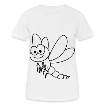 Drachenfliege libelle - Frauen T-Shirt atmungsaktiv - Weiß - Vorne - AI Model Female 172 dark (172cm)