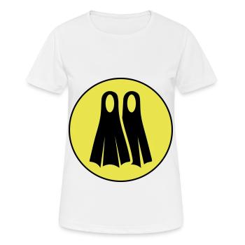 Diving Fin Circle - Women's Breathable T-Shirt - white - Front - AI Model Female 172 dark (172cm)