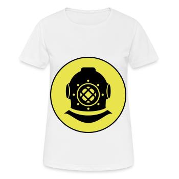 Apnoe Tauchen Kreis - Frauen T-Shirt atmungsaktiv - Weiß - Vorne - AI Model Female 172 dark (172cm)
