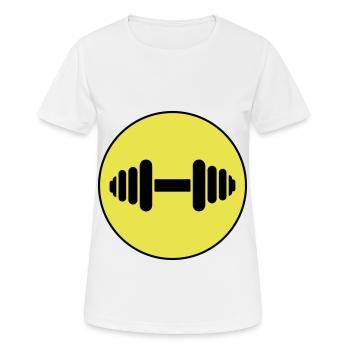Hantel gewichte icon - Frauen T-Shirt atmungsaktiv - Weiß - Vorne - AI Model Female 172 dark (172cm)