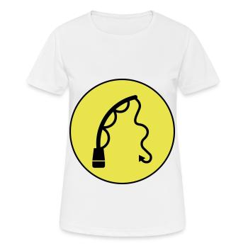 Icône de pêche à la canne à pêche - T-shirt respirant Femme - blanc - Devant - AI Model Female 172 dark (172cm)