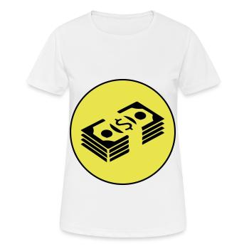 Money Money Circle - Women's Breathable T-Shirt - white - Front - AI Model Female 172 dark (172cm)