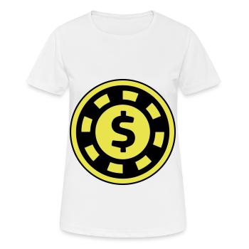 Cercle de jetons de poker - T-shirt respirant Femme - blanc - Devant - AI Model Female 172 dark (172cm)