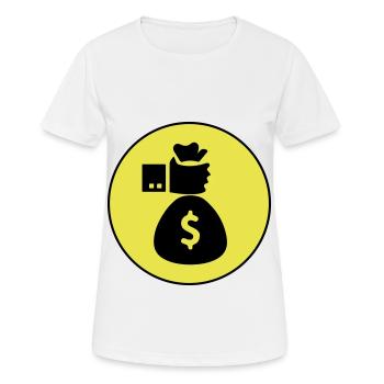 Geld Money - Frauen T-Shirt atmungsaktiv - Weiß - Vorne - AI Model Female 172 dark (172cm)