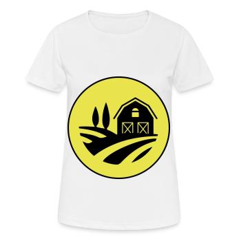 Cercle de récolte à la ferme - T-shirt respirant Femme - blanc - Devant - AI Model Female 172 dark (172cm)