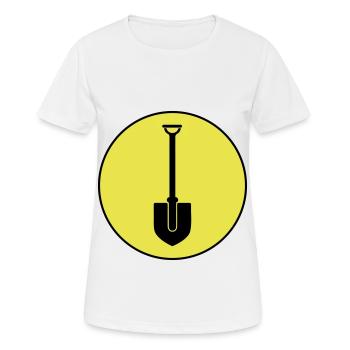 Schaufel icon Kreis - Frauen T-Shirt atmungsaktiv - Weiß - Vorne - AI Model Female 172 dark (172cm)