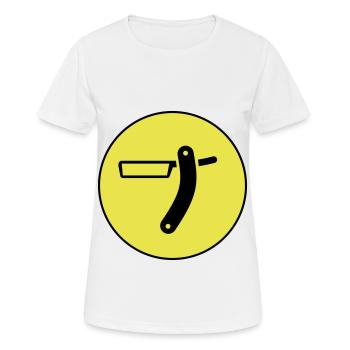 Rasieren Barber Kreis - Frauen T-Shirt atmungsaktiv - Weiß - Vorne - AI Model Female 172 dark (172cm)