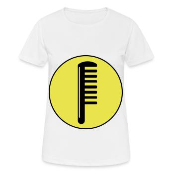 Kamm Friseur Kreis - Frauen T-Shirt atmungsaktiv - Weiß - Vorne - AI Model Female 172 dark (172cm)