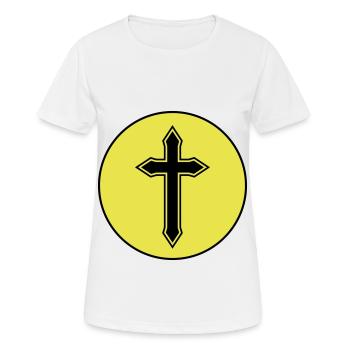 Cercle croisé - T-shirt respirant Femme - blanc - Devant - AI Model Female 172 dark (172cm)