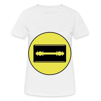 Cercle d’icônes de lame de rasoir - T-shirt respirant Femme - blanc - Devant - AI Model Female 172 dark (172cm)