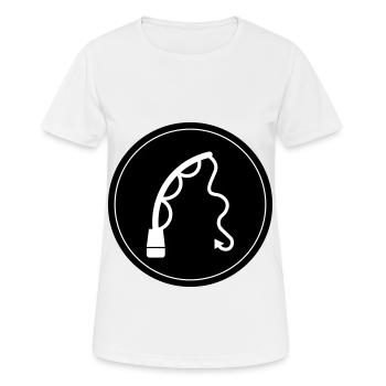 Icône de pêche à la canne à pêche - T-shirt respirant Femme - blanc - Devant - AI Model Female 172 dark (172cm)