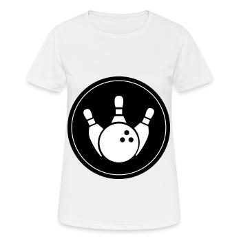 Kegeln Kegel Icon - Frauen T-Shirt atmungsaktiv - Weiß - Vorne - AI Model Female 172 dark (172cm)