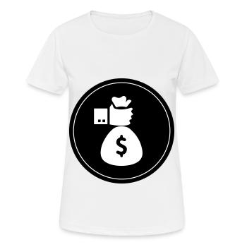 Geld Money - Frauen T-Shirt atmungsaktiv - Weiß - Vorne - AI Model Female 172 dark (172cm)