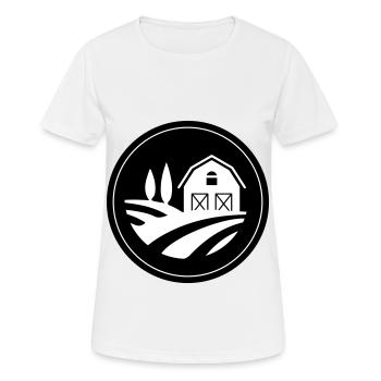 Cercle de récolte à la ferme - T-shirt respirant Femme - blanc - Devant - AI Model Female 172 dark (172cm)