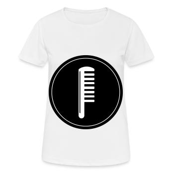 Kamm Friseur Kreis - Frauen T-Shirt atmungsaktiv - Weiß - Vorne - AI Model Female 172 dark (172cm)