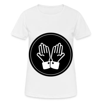 Hände Beten Kreis - Frauen T-Shirt atmungsaktiv - Weiß - Vorne - AI Model Female 172 dark (172cm)