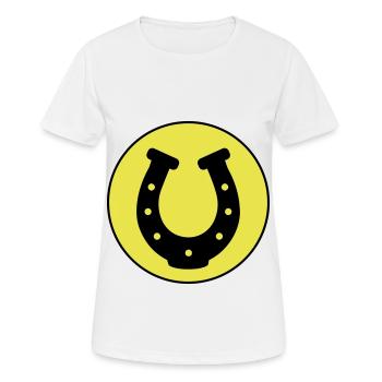Hufeisen Icon - Frauen T-Shirt atmungsaktiv - Weiß - Vorne - AI Model Female 172 dark (172cm)