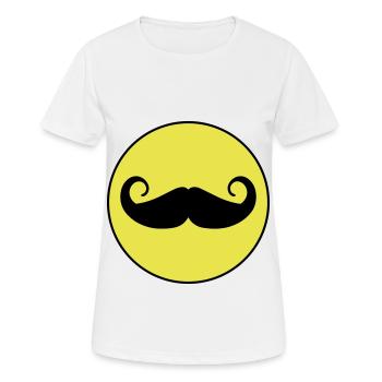 Schnurrbart symbol - Frauen T-Shirt atmungsaktiv - Weiß - Vorne - AI Model Female 172 dark (172cm)