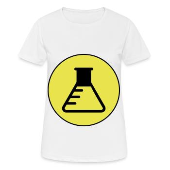 Icône de tube à essai - T-shirt respirant Femme - blanc - Devant - AI Model Female 172 dark (172cm)
