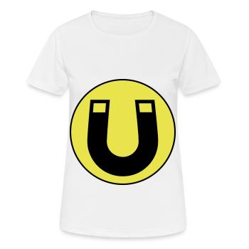 Hufeisen magnet - Frauen T-Shirt atmungsaktiv - Weiß - Vorne - AI Model Female 172 dark (172cm)