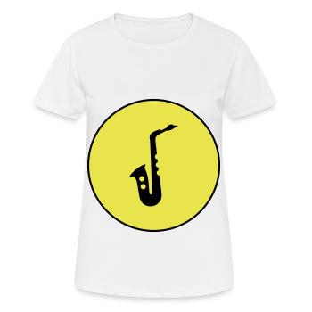 Symbole de trompette - T-shirt respirant Femme - blanc - Devant - AI Model Female 172 dark (172cm)