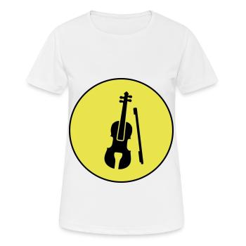 Violin icon icon - Women's Breathable T-Shirt - white - Front - AI Model Female 172 dark (172cm)